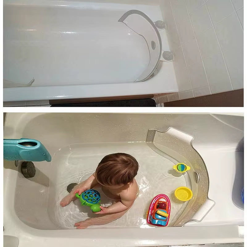 Adjustable Bathtub Partition Flap Baby Bath Dam Baby Bath Tub Water-Saving Barrier Bath Kids Separation Plate Bath Accessories